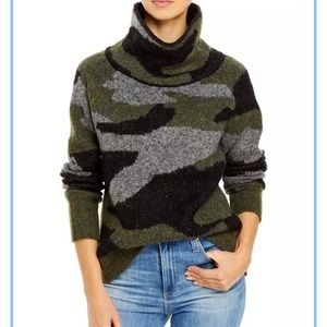 Aqua Knit Turtleneck Sweater